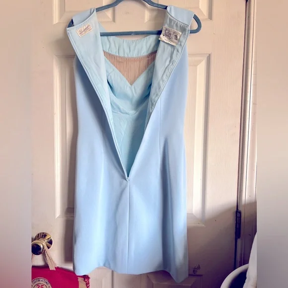Sydney North Beckman’s vintage baby blue wiggle dress beaded neckline - Picture 9 of 14